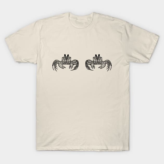 Ghost Crabs in Love - cute and fun animal design - on white T-Shirt by Green Paladin